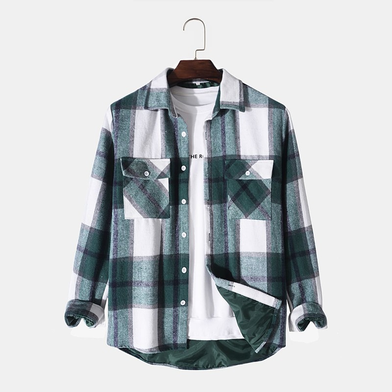 

Guys Plaid Flap Pocket Jacket Without Blouse, Multicolor