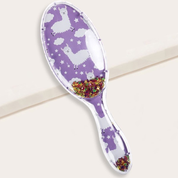 

Alpaca Pattern Hair Comb, Purple