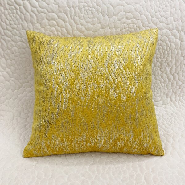 

Quilted Cushion Cover Without Filler, Yellow
