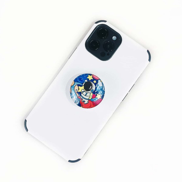 

Astronaut Pattern Stand-Out Phone Grip, Blue