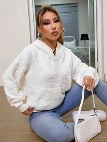 Women Sweaters Kieszeń Równy Codzienny