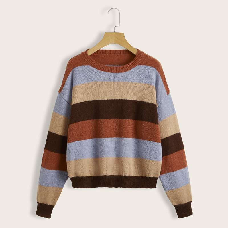 

Colorful Striped Sweater, Multicolor