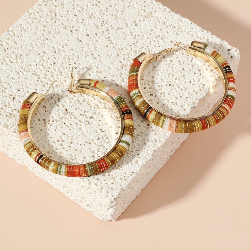

Colorful Hoop Earrings, Multicolor
