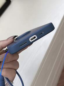 Vỏ điện thoại trơn có giá đỡ nhẫn - Màu xanh lam - Xem 3