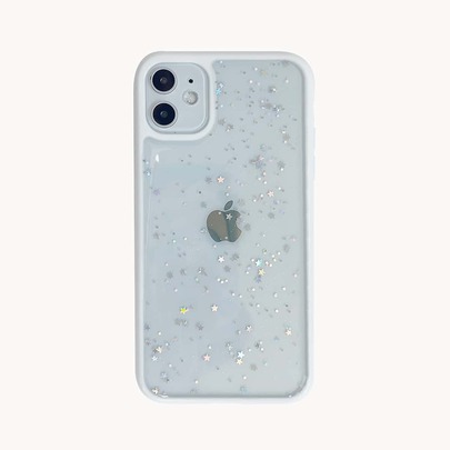 Star Pattern Clear Phone Case