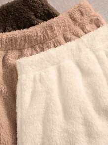 6入組素色法蘭絨背心上衣和短褲休閒服套裝 - 彩色 - 查看 6