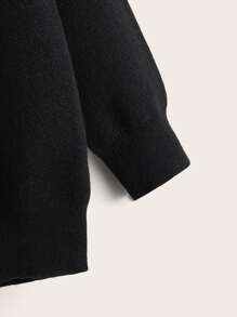 Toddler Girls Cartoon Pattern Jumper - Black - View 3