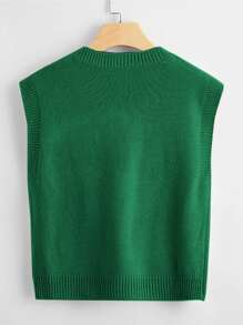 SHEIN Unity Top tejido escote V - Verde - Ver 2