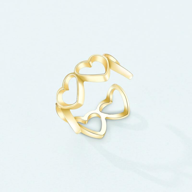 

Heart Decor Ring, Gold