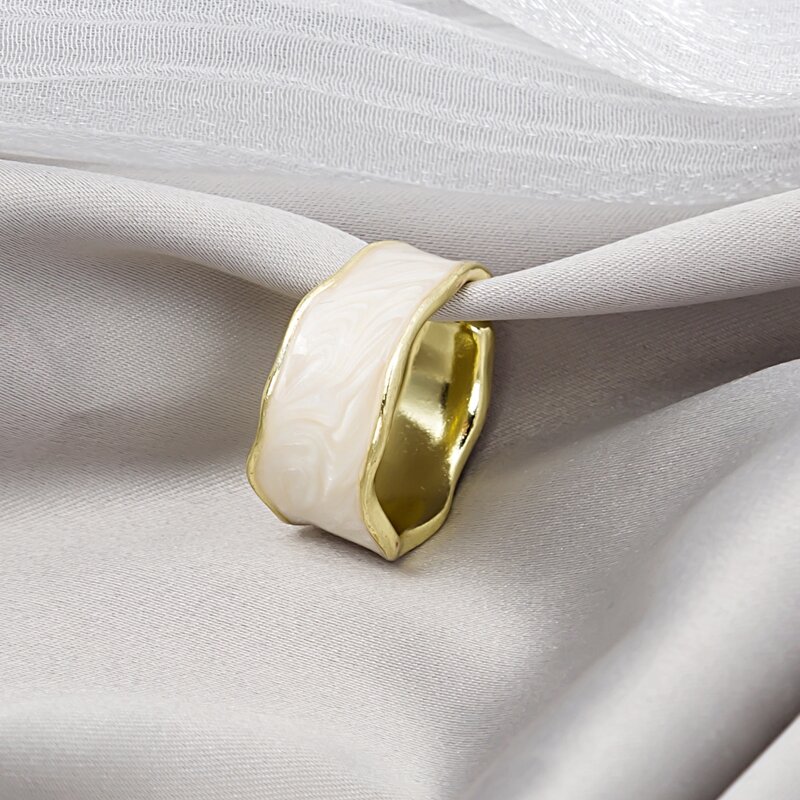 

Minimalist Cuff Ring, White