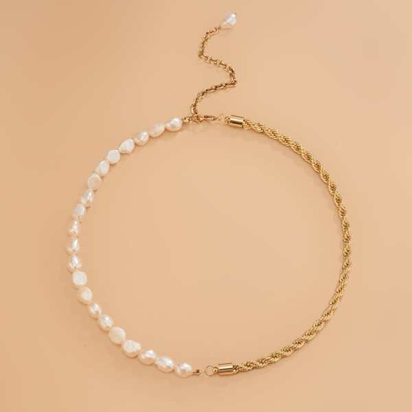 

Faux Pearl Decor Necklace, Multicolor