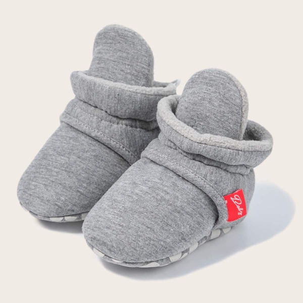 

Baby Minimalist Velcro Strap Boots, Grey