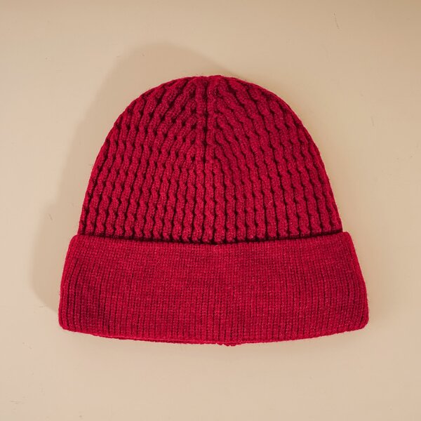 

Men Knit Hat, Burgundy