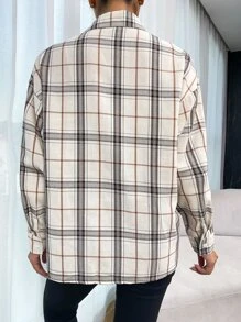 Chiquease Drop Shoulder Plaid Shirt - Multicolor - View 2