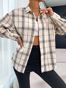 Chiquease Drop Shoulder Plaid Shirt - Multicolor - View 3