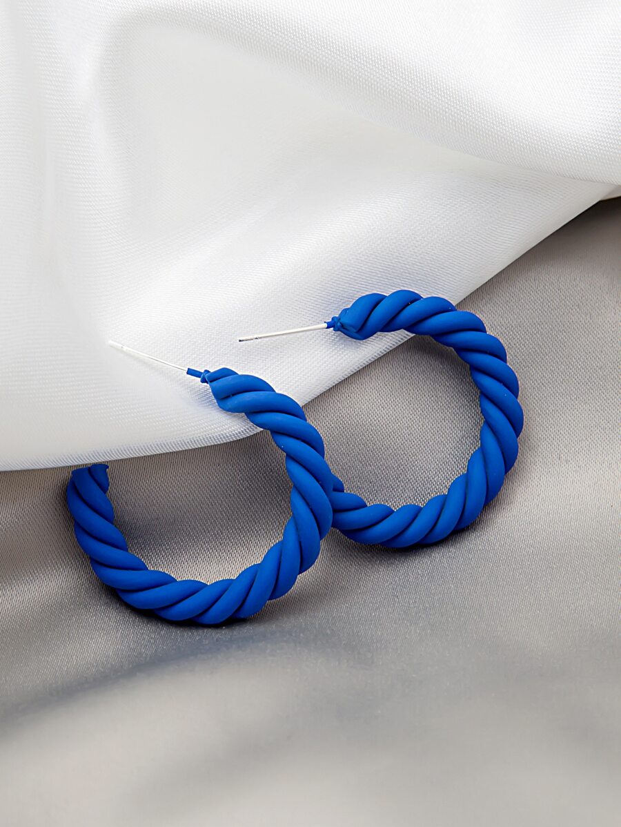 Xoắn hoa tai mở - Màu xanh lam - Xem 1