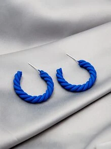 Xoắn hoa tai mở - Màu xanh lam - Xem 2