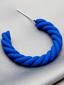 Xoắn hoa tai mở - Màu xanh lam - Xem 4