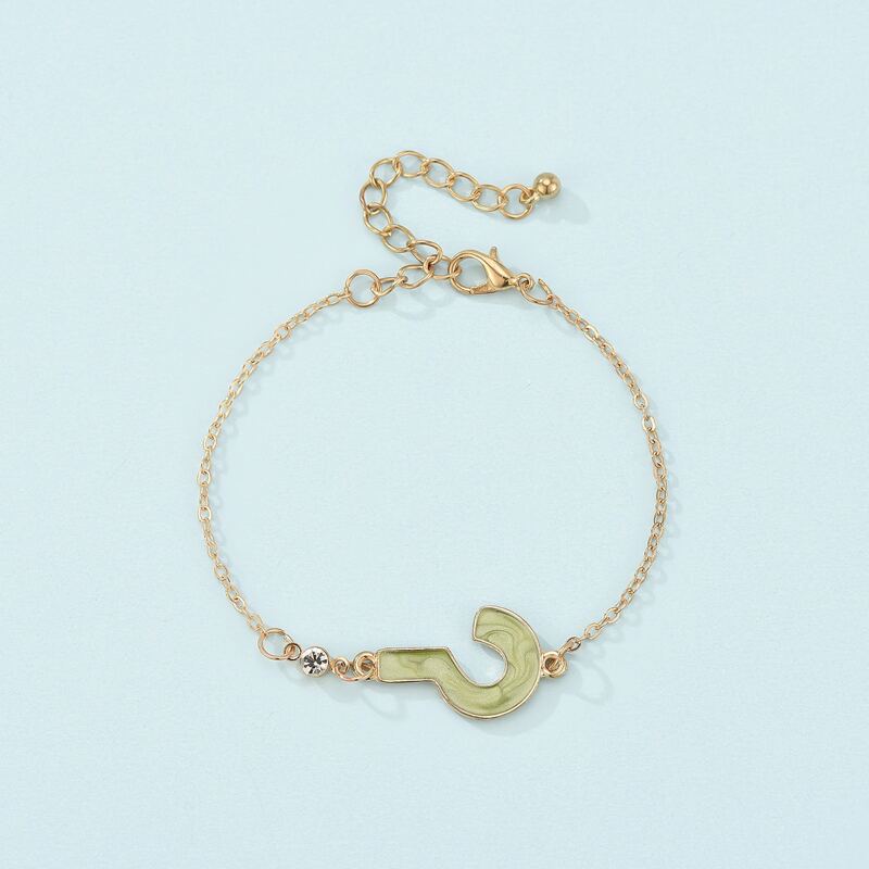 

Question Mark Decor Chain Bracelet, Multicolor