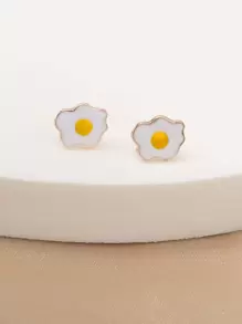 煎蛋設計耳釘 - 彩色 - 查看 1