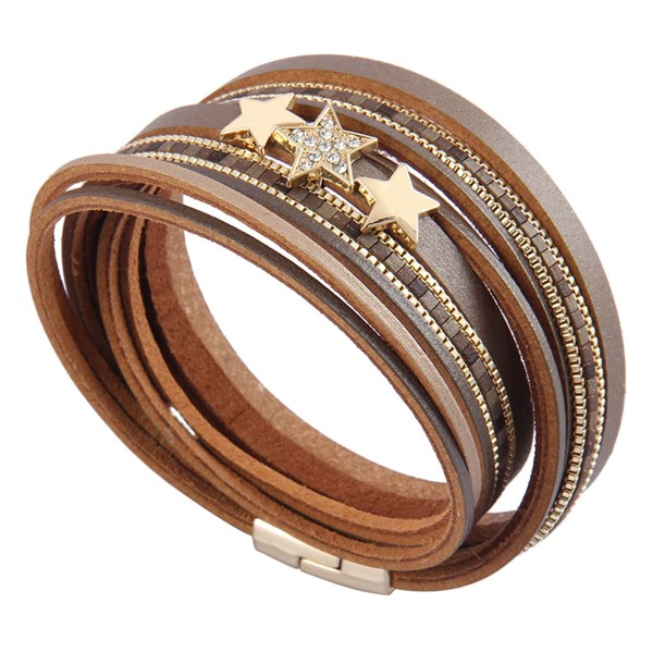 

Magnetic Star Decor Layered Bracelet, Multicolor