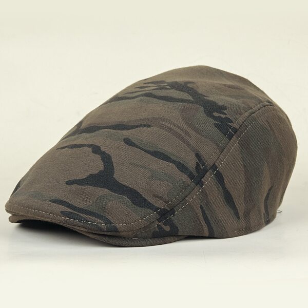 

Men Camo Pattern Beret, Multicolor