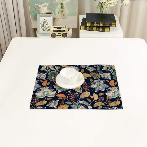 

Plants Print Placemat, Multicolor