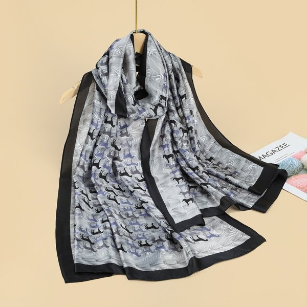 

Animal Print Scarf, Multicolor