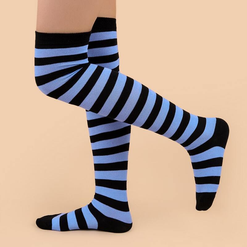 

Striped Over The Knee Socks, Multicolor