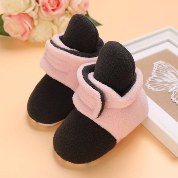 

Baby Colorblock Velcro Strap Boots, Multicolor