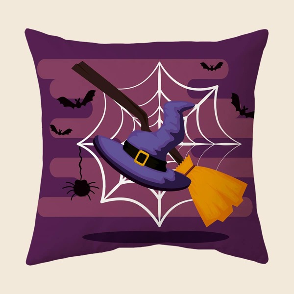 

Halloween Hat Cushion Cover Without Filler, Multicolor