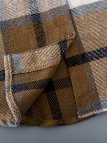 Toddler Girls Plaid Hooded Overcoat - Multicolor - View 4