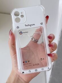Clear Card Slot Phone Case - Multicolor - View 2