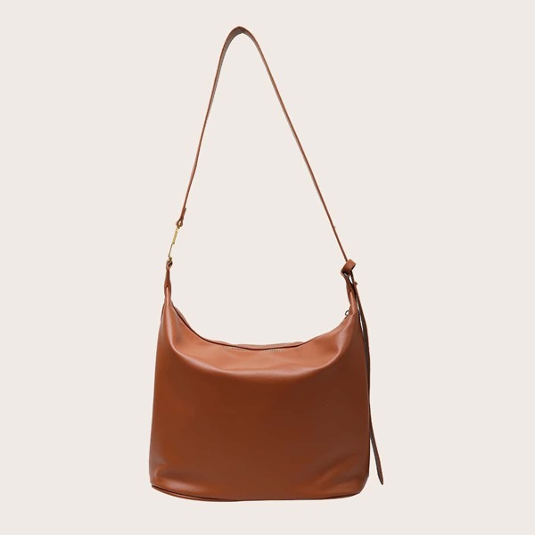 

Metal Decor Crossbody Bag, Brown