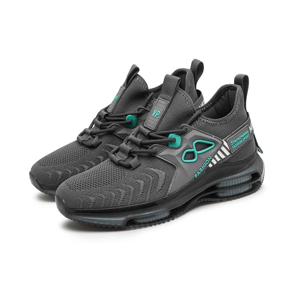 

Men Letter Tape Decor Back Running Shoes, Grey
