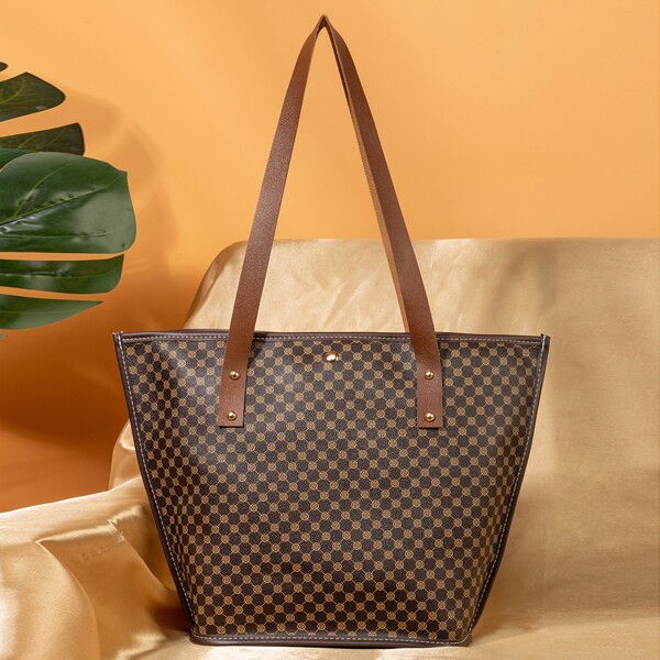 

Allover Print Shoulder Tote Bag, Multicolor