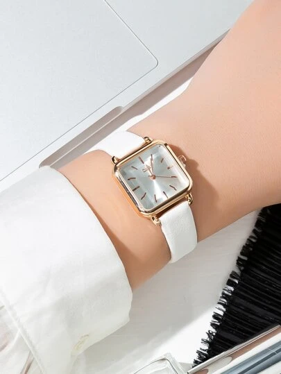 DISU Square Pointer Quartz Watch As A Gift For Students Returning To School