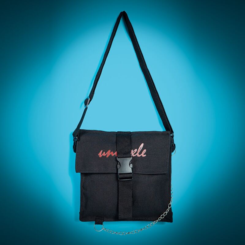 

Letter Graphic Fanny Pack, Black