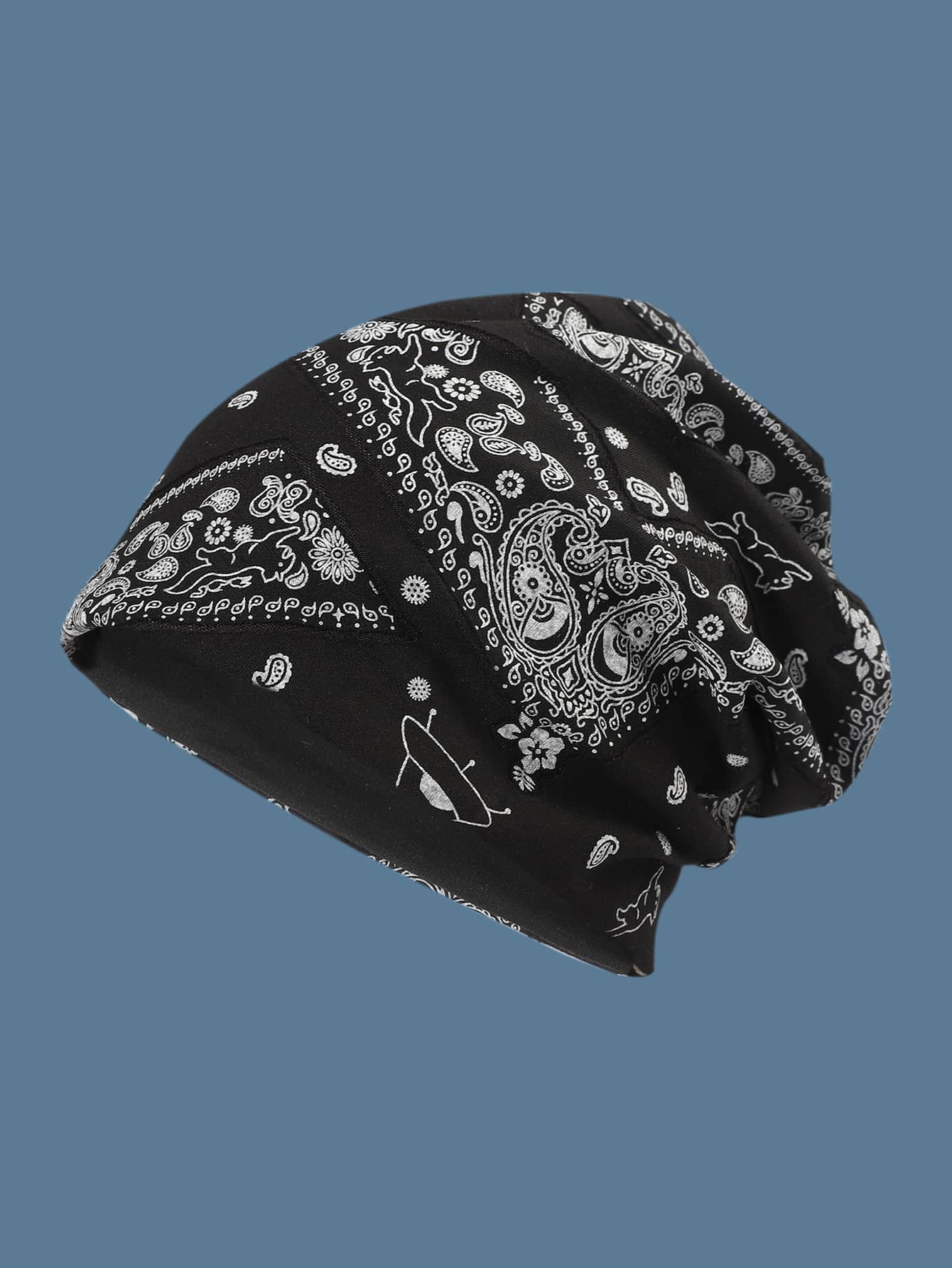 Hombres Gorro con estampado de paisley - Multicolor - Ver 1