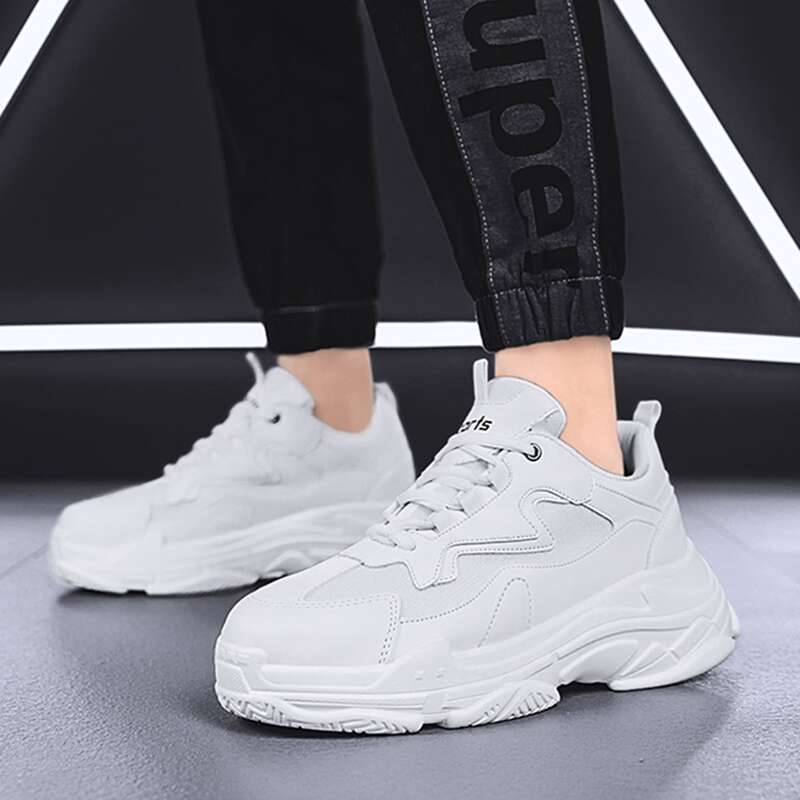 

Guys Stitch Detail Lace-up Front Sneakers, White