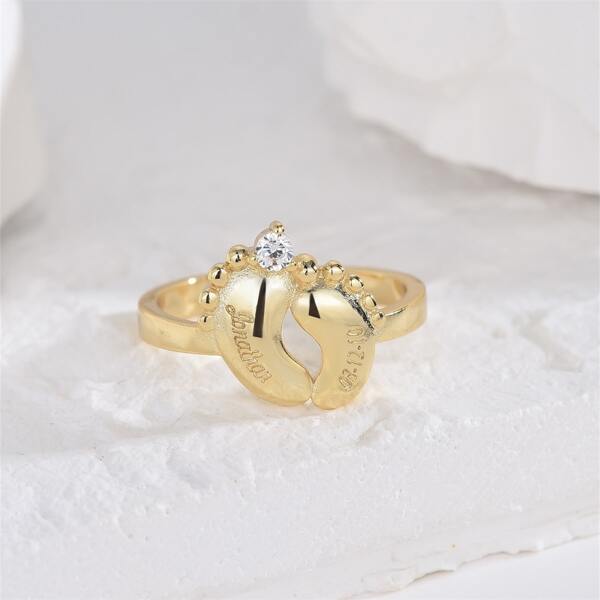 

18K Gold Plated Zircon Decor Ring