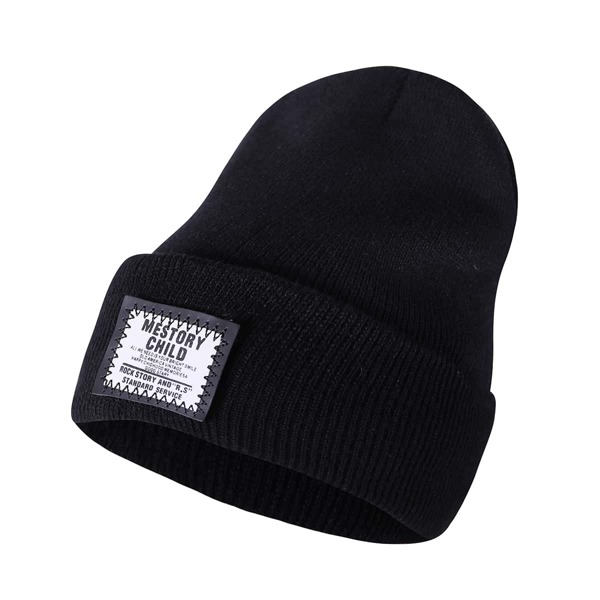

Letter Graphic Beanie, Black