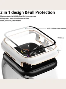 Funda compatible con Apple Watch con diseño de diamante de imitación - Multicolor - Ver 3