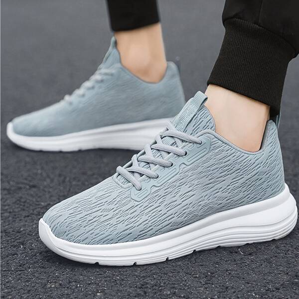 

Men Lace-up Front Low Top Sneakers, Grey