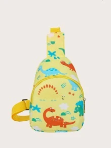 兒童卡通圖案單肩包 - 黃色 - 查看 2