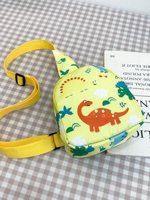 兒童卡通圖案單肩包 - 黃色 - 查看 7