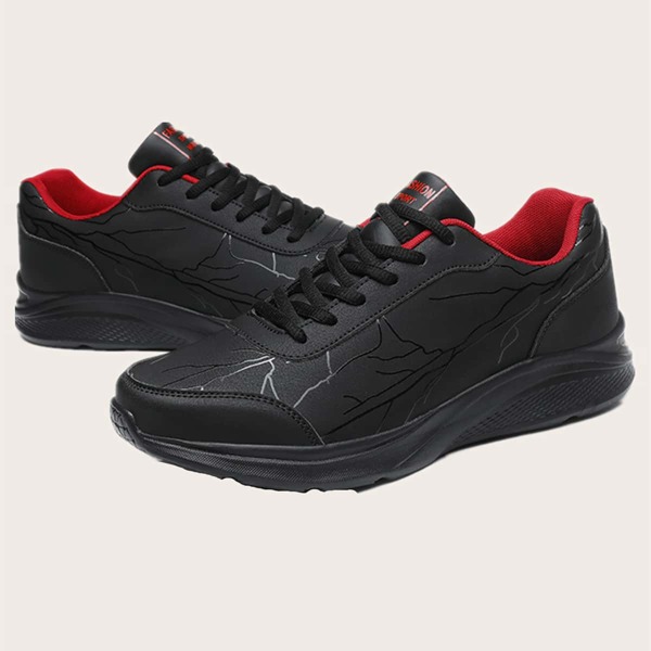 

Men Abstract Fluid Pattern Sneakers, Red