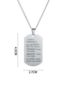 Colar de charme com slogan masculino