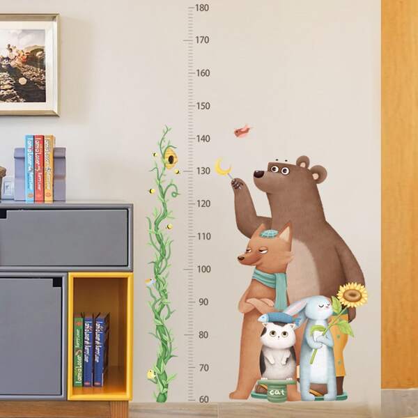 

1pc Animal Print Wall Sticker, Multicolor