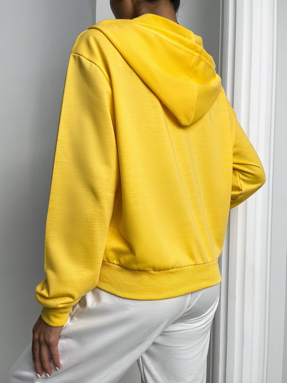 Slant Pocket Drop Shoulder Drawstring Hoodie